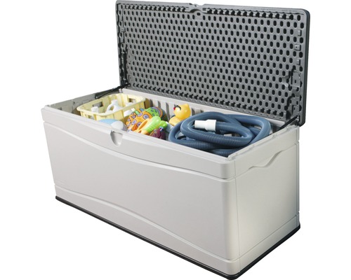 LIFETIME Opbergbox XXL kunststof grijs 150x61x68 cm, inhoud 495 L