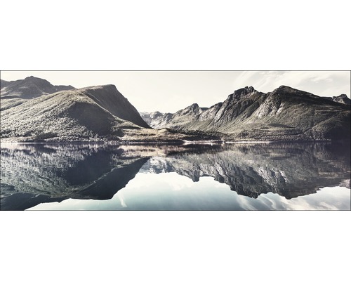 PURE LIVING Schilderij glas Nordic Lake 30x80 cm