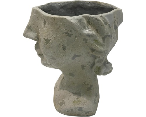 Bloempot in de vorm van een vrouwenhoofd