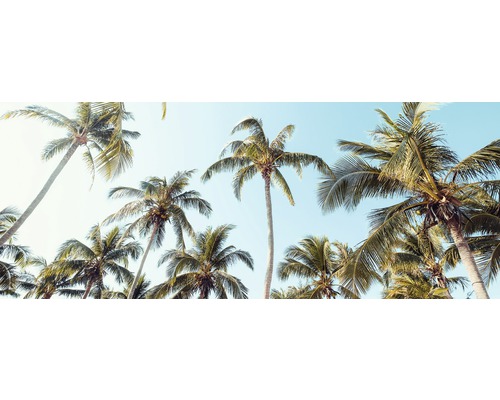 PURE LIVING Schilderij glas Palms On Beach II 30x80 cm