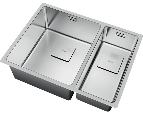 Spoelbak van roestvrij staal met twee bakken