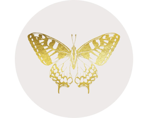 PURE LIVING Schilderij glas Golden Butterfly ø 20 cm