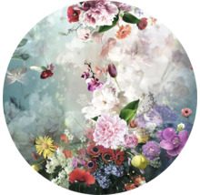 Ronde decoratie met bloemenpatroon
