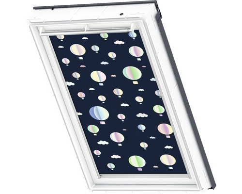 Dakvenster rolgordijn met heteluchtballonmotief