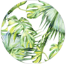 Decoratieve sticker met tropische bladeren