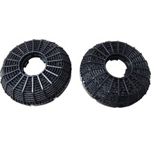 Twee actieve koolstoffilters voor afzuigkappen