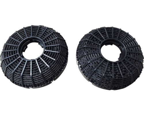 Twee actieve koolstoffilters voor afzuigkappen