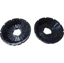 Twee kolenmanden van metaal voor grills