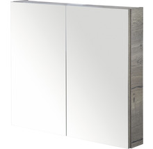 Spiegelkast met twee deuren en houten decor