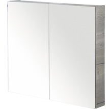 Spiegelkast met twee deuren en houtlook