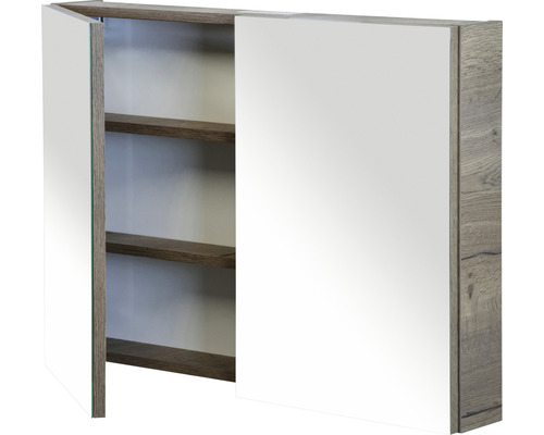 Spiegelkast met twee deuren en drie planken