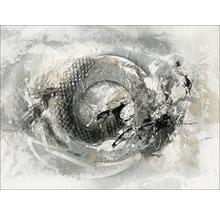 Abstracte muurschildering met cirkelornament