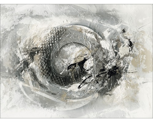 PURE LIVING Schilderij canvas Grey & Silver III 116x84 cm