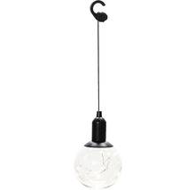 Decoratieve hanglamp met ledverlichting in een transparante glazen bol