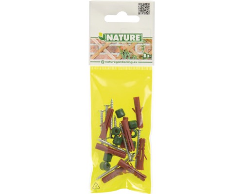 Verpakking met schroeven, pluggen en afdekkappen van Nature