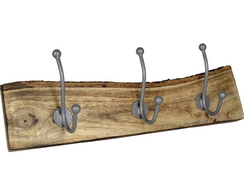 Houten kapstok met drie haken