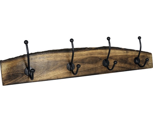 Houten kapstok met vier haken