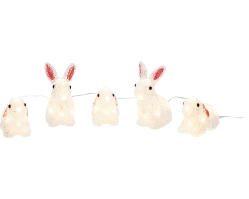 Lichtsnoer met konijnenmotieven voor paasdecoratie
