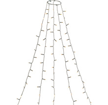 Decoratieve LED-lichtslinger in kegelvorm voor binnenshuis.