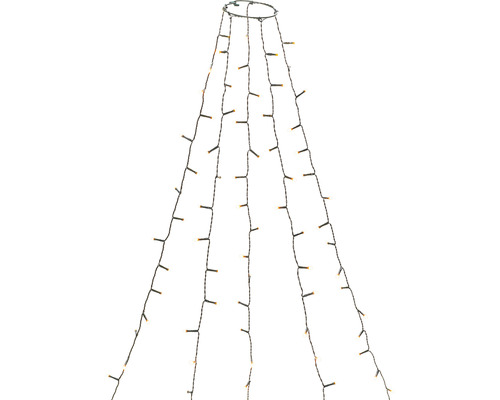 Decoratieve LED-lichtslinger in kegelvorm voor binnenshuis.