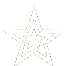 Decoratieve ster om op te hangen met ledverlichting.
