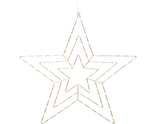 Decoratieve ster om op te hangen met ledverlichting.