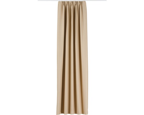 Beige gordijn met rimpelband voor raamdecoratie