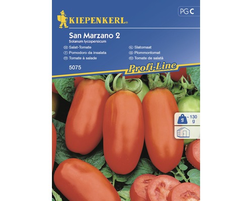 Kiepenkerl Tomatensamen 'San Marzano 2': Italienische Gartentomate, Länglich, Aromatisch (Saatgut Für Freiland/Gewächshaus)