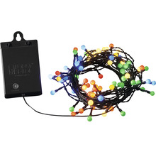 Slingers met meerkleurige leds en batterijhouder