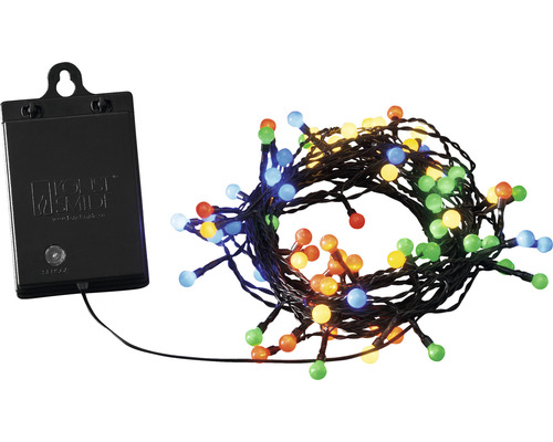 Slingers met meerkleurige leds en batterijhouder