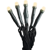 LED-lichtsnoer met warmwitte lampjes en zwarte kabel