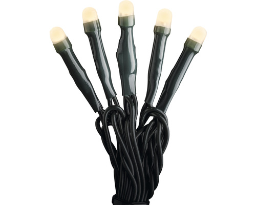 LED-lichtsnoer met warmwitte lampjes en zwarte kabel