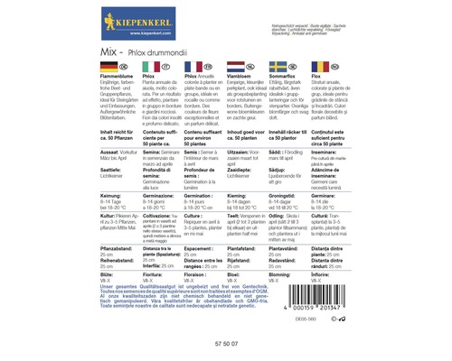 Informatie over Phlox drummondii Mix, zaai- en verzorgingsinstructies