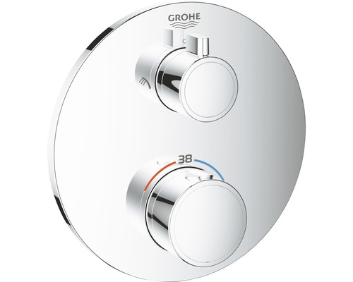 GROHE Afbouwdeel Grohtherm douche thermostaatkraan met omsteller 24076000 excl. SmartBox chroom