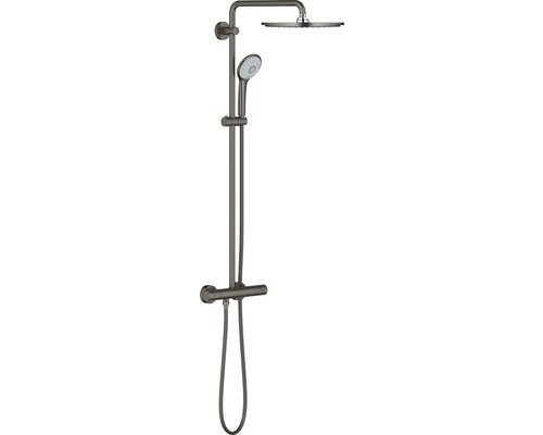 GROHE Regendoucheset Euphoria XXL met 3 straalsoorten incl. thermostaatkraan ø31 cm brushed hard graphite Doucheset met hoofddouche en handdouche