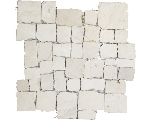 Mozaïektegel natuursteen Murcino crème 30x30 cm