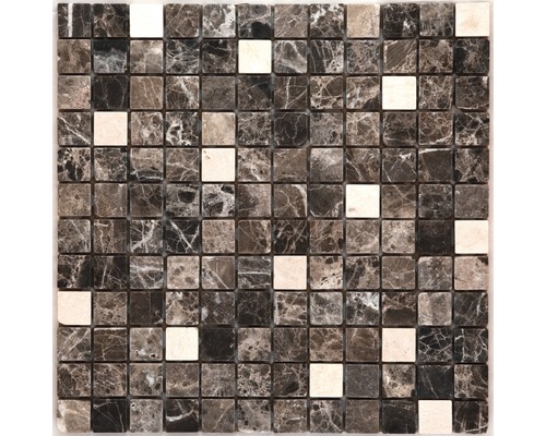 Mozaïektegel natuursteen Kronos Marron 30,5x30,5 cm