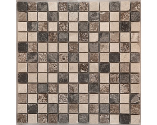 Mozaïektegel natuursteen Kronos multicolour 30,5x30,5 cm