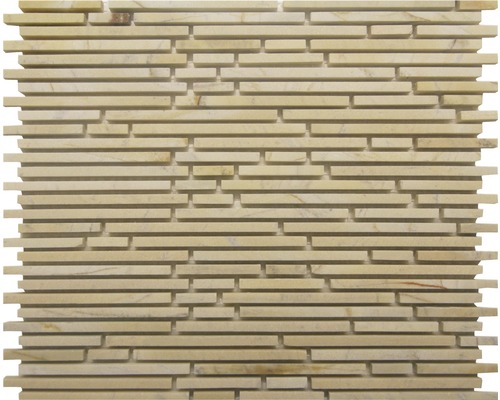 Mozaïektegel natuursteen Sun honed brick 27,6x23 cm Mozaïektegel van natuursteen met horizontale strepen