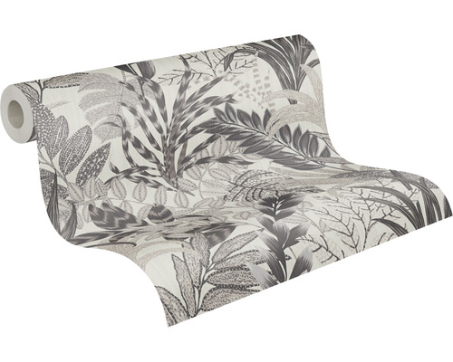 Behangrol met bladerdessin