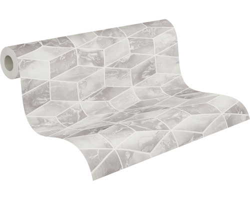 Rol behang met geometrisch kubuspatroon