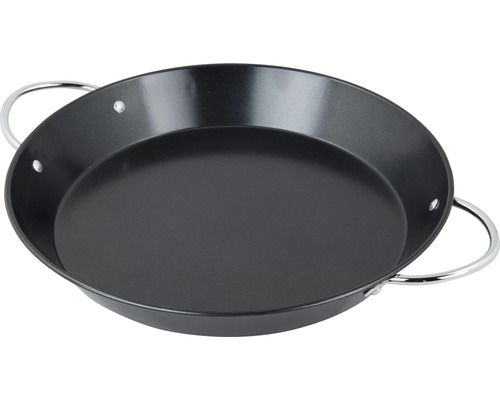 Stalen paellapan met twee handgrepen