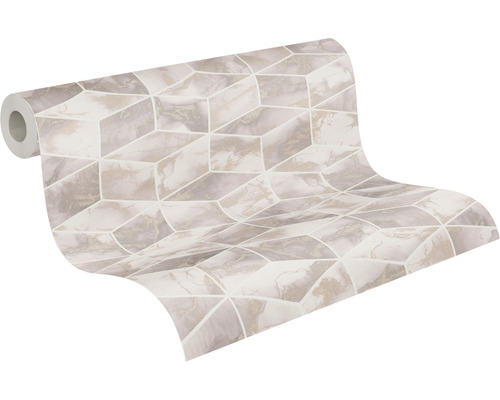 Rol behang met een geometrisch marmerpatroon