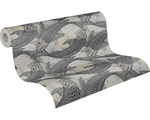 Rol behang met vispatroon