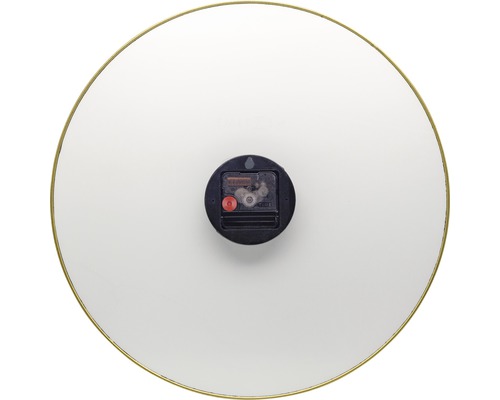 Achterkant van een wandklok met uurwerk