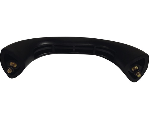 Zwarte kunststof handgreep met bevestigingsschroeven voor montage