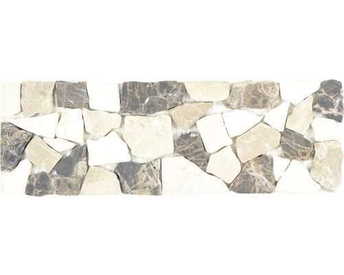 Mozaïektegel natuursteen CIOT CB15 beige/bruin 30x10 cm