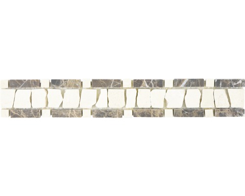 Mozaïektegel natuursteen LA DEC11 beige/bruin 30x5 cm