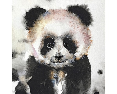 THE WALL Schilderij canvas Panda 30x30 cm