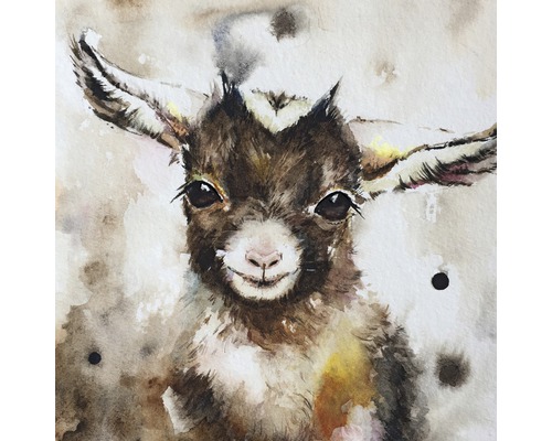 THE WALL Schilderij canvas Goat 30x30 cm